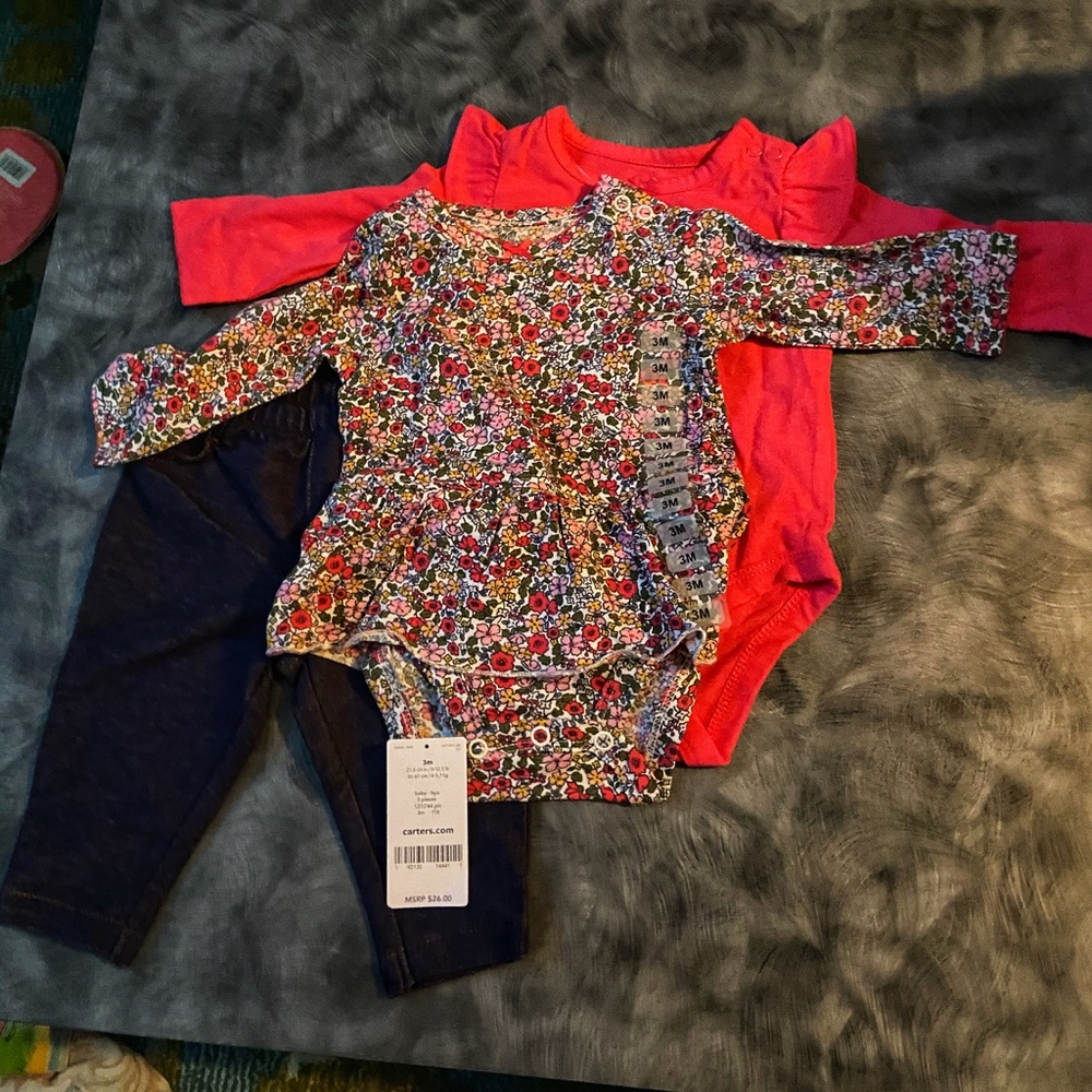 Carters 3 month girl new outfit